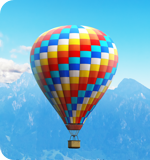 a hot air balloon